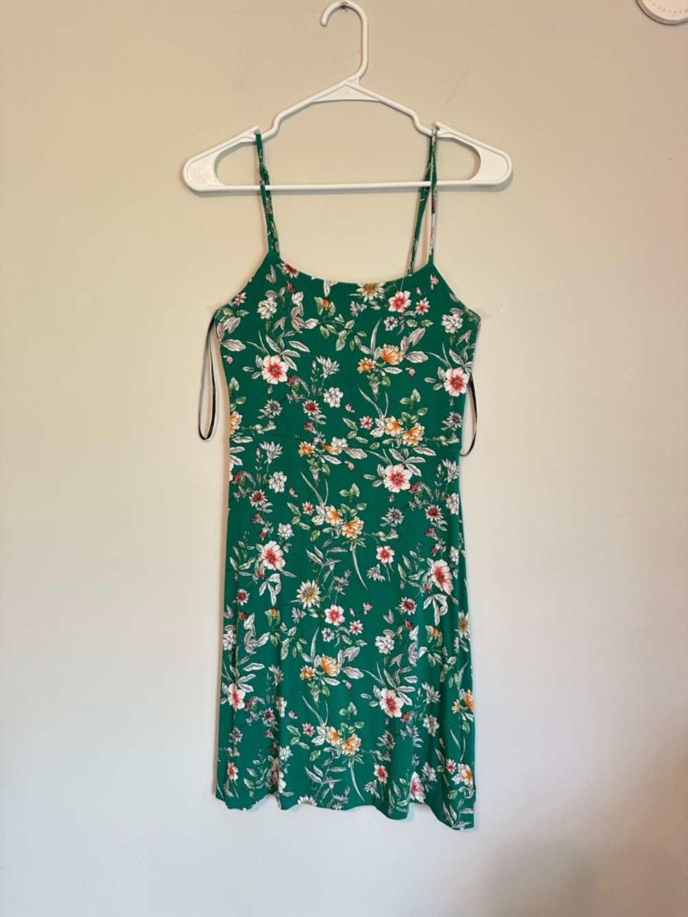 Forever 21 Green Floral Slip Dress